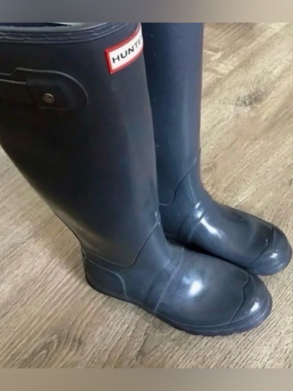 Hunter Original Tall Matte Rain Boots Gray Size 9